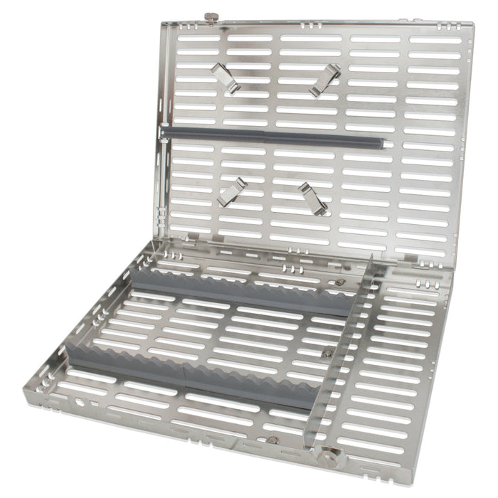 CAS6001 - Stainless Steel Cassette #6001, Large, Gray Inserts, 11 X 8 X 1.25 In.
