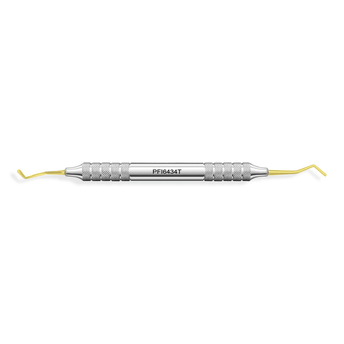 PFI6434T - TiNi Coated Composite Instrument #434-T, 1.4mm Burnisher / 6.75mm Long X 1.8mm Wide, #6 Handle