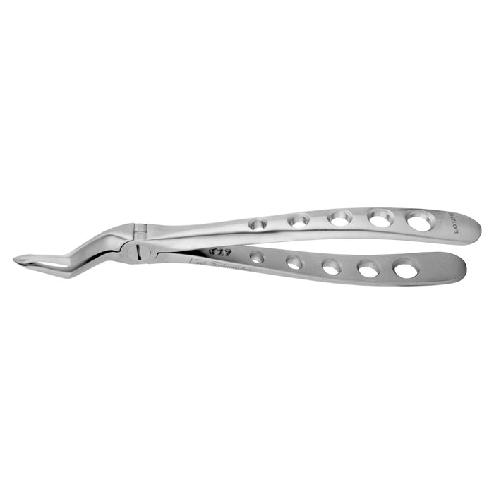 EXX1251E - Spade Upper Root Forceps #1251E, Serrated, Xcision