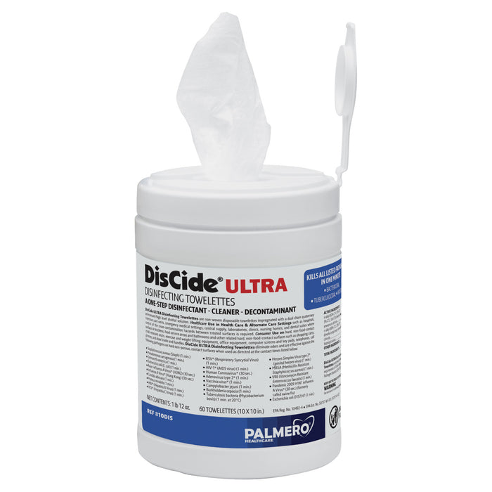 PAL0010DIS - DisCide® ULTRA, Towelettes (10 1/2" x 10 1/2") 60/ct