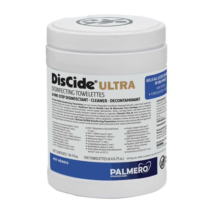 PAL0060DIS - DisCide® ULTRA, Towelettes (6" x 6 3/4")  160/ct