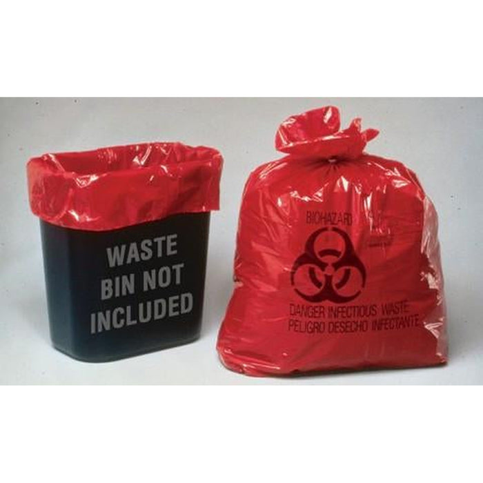 PAL1961B - Dis-Pose Infectious Waste Bags w/ Ties, 16 Gallon, 31in. X 24in., 100/box