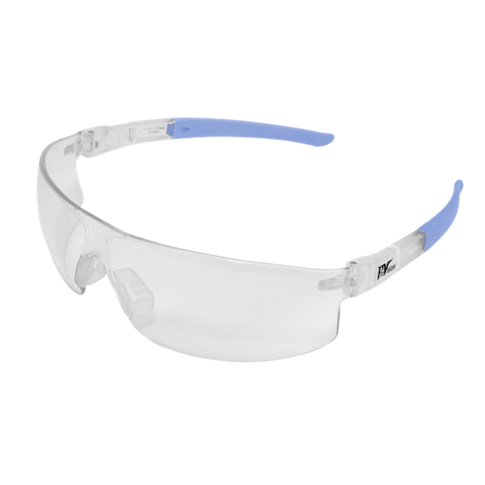 PAL3614CB - ProVision® Econo Tilts™, Clear Frame / Blue Tips, Clear Lens