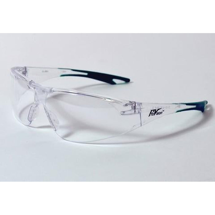 PAL3760CG - ProVision® Chic™ Eyewear, Clear Frame w/Green Tips, Clear Lens