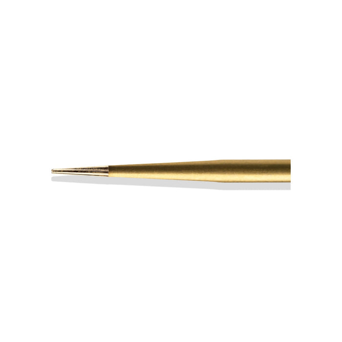 BCF0003EF - ExcaliBur Safe End Taper Carbide Gold Finishing Bur, Ø0.8mm x 3.0mm, FG, (US EF3), 5pcs.