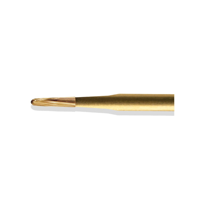 BCF0003OF - ExcaliBur Round End Taper Carbide Gold Finishing Bur, Ø0.7mm x 3.2mm, FG, (US OF3), 5 Pcs.