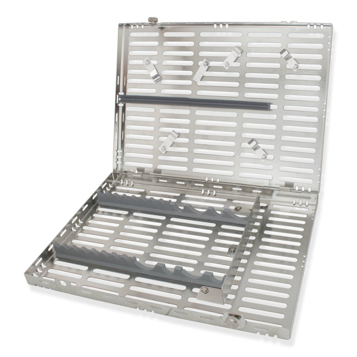 CAS6002 - Stainless Steel Cassette #6001, Large, Gray Inserts, 11 X 8 X 1.25 In. for Dr. Jamal 3rd Molar Kit