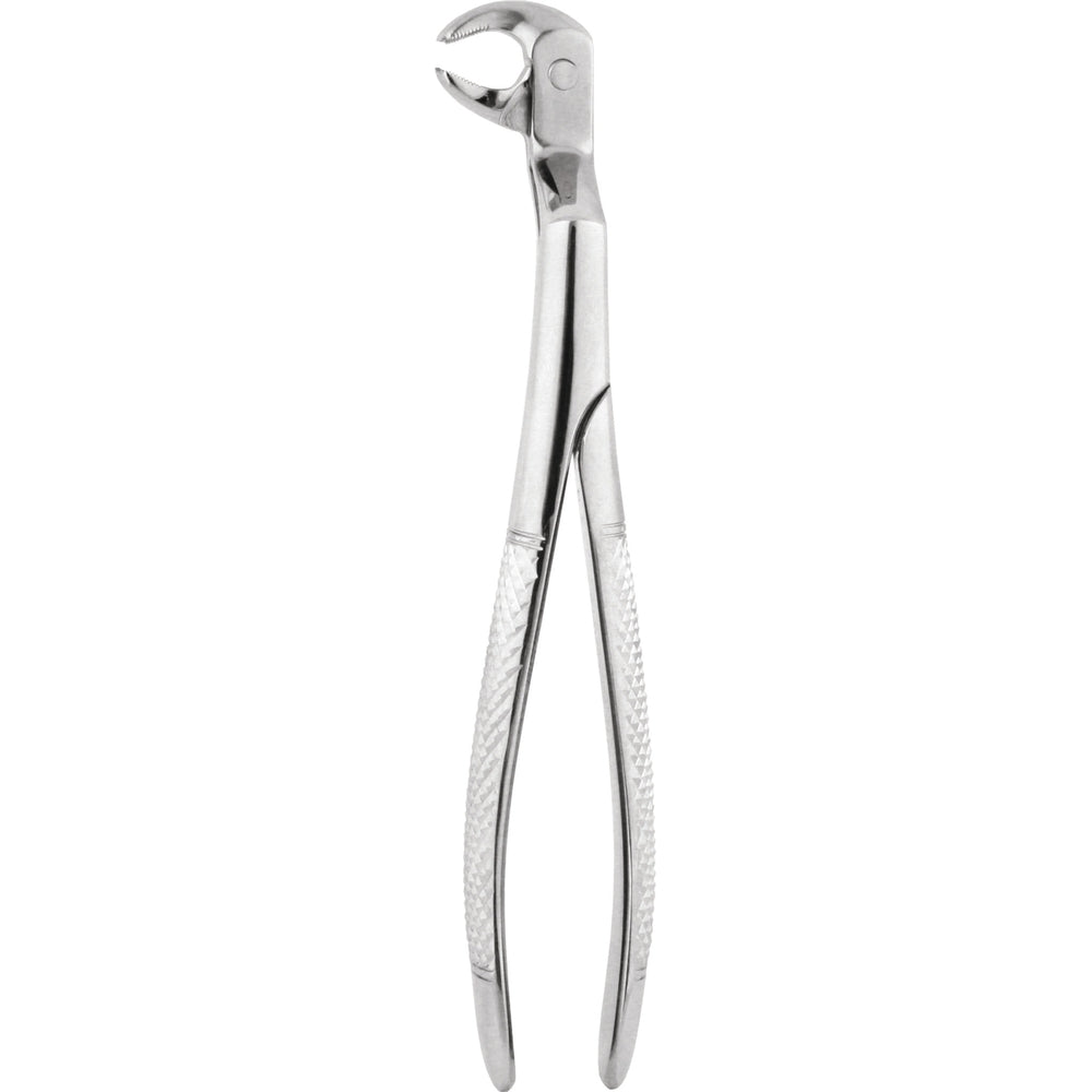 EXF0022L - Routurier Lower Molar Forceps #22 1/2L, Side Bayonet Right w/  L/R Furcation Nib