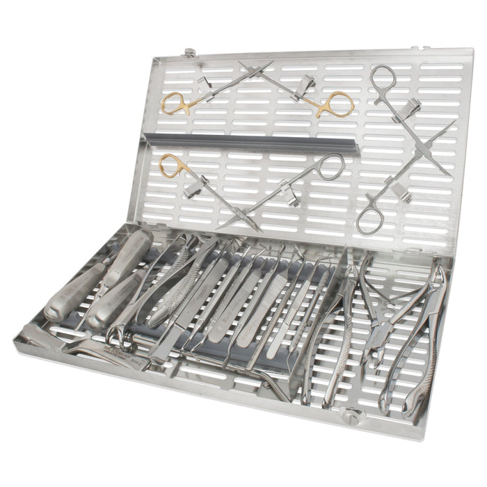 KIT0801 - Oral Surgery Kit #801, 24 Instruments w/ Extra Large Cassette