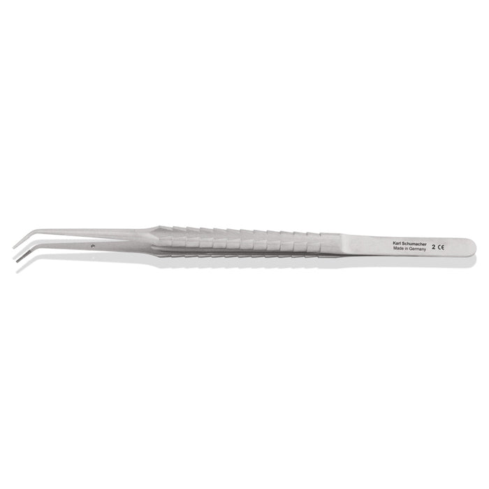MTF0002 - Micro Cooley Forceps, Curved, Row Teeth, 17.5cm