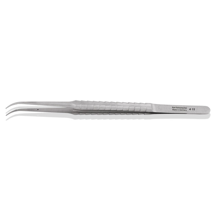 MTF0004 - Micro Tissue Forceps, Curved, 1 X 2 Teeth, 17.5cm