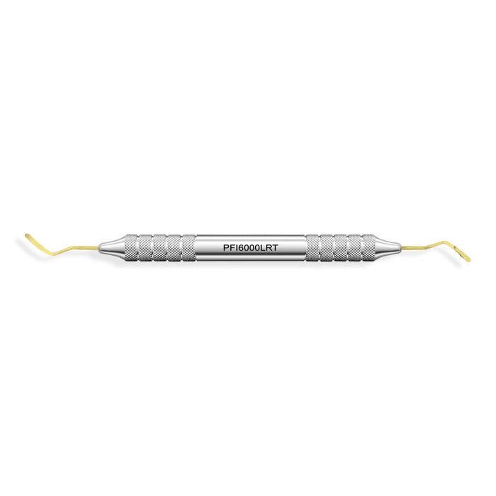 PFI6000LRT - TiNi Coated Composite Instrument #L/R-T, 1.6mm Wide X 11.3mm Long, Left / Right Curvature, #6 Handle