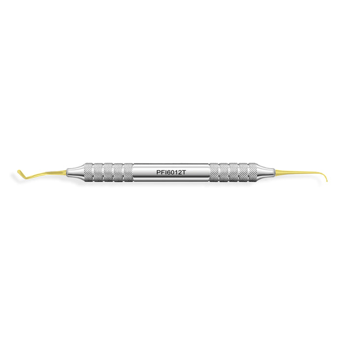 PFI6012T - TiNi Coated Composite Instrument #12-T, 1.3mm Ball / 7.5mm Long X 2.0mm Wide, Flared, #6 Handle