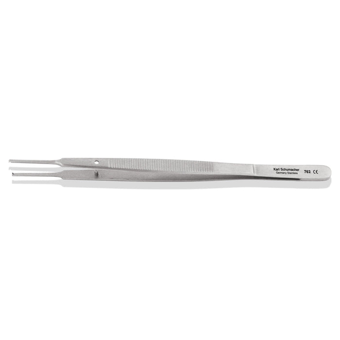 XCEL Gerald Tissue Forceps 7" Straight Teeth 1x2 - Surgical Dental Instrument